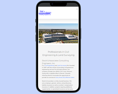 Stock & Associates Consulting Engineers, Inc. — Website Design branding marketing ui uxui design web design web development wordpress development