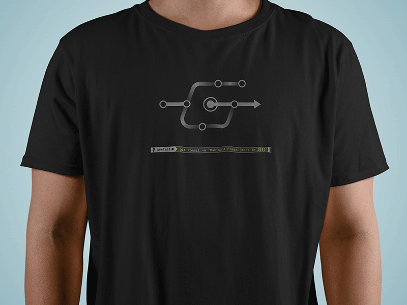 Geetest T-shirt 2019 arrow arrowhead black brand circle code commit company culture dots flow diagram git lines logo technology terminal tshirt