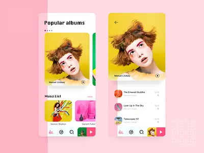 Music Player APP albums app music player playlist songs ui