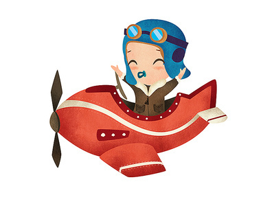 Baby on Plane airplane baby cartoon character children book design illustration kids levi ortiz mexico plane