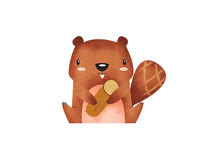Beaver Character animal beaver cartoon character children book cute design illustration kids levi ortiz mexico