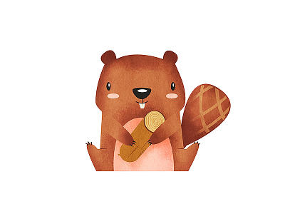 Beaver Character animal beaver cartoon character children book cute design illustration kids levi ortiz mexico