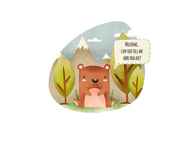 Welcome! bear book cartoon character children design illustration levi ortiz mexico print story vignete web design welcome