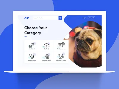 Landing Page concept landing page morden design pet accessories pet food pet shop ui design website