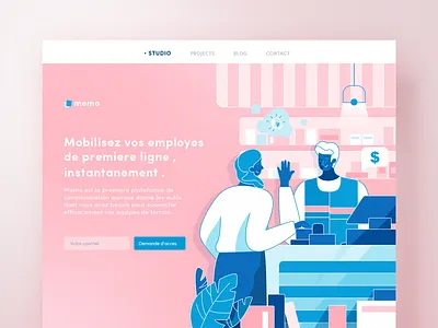 Landingpage cartoon charachter design character design illustration logo man money talking ui web women work