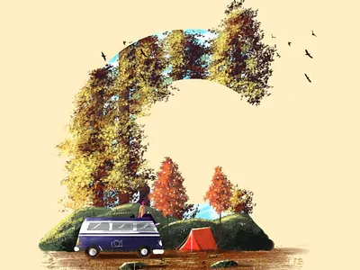 Camp 36dayoftype illustration photoshop typography