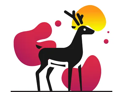 The Reindeer Club 03 branding cheerful design flat logo vector web