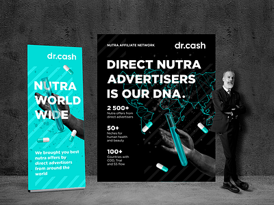 Dr.cash - Stand MAC 2019 black branding design gradient green stand stand design typography