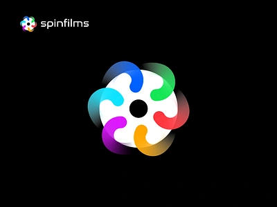 spinfilms logo, logos, logo design, film production logomark brand identity branding design film logos films graphic design logo logo design logodesign logomark logos media logo minimal minimalist multimedia logo production spinfilms logo