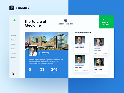 Medfinder Concept color concept flat freebie halo icon illustration interface layout medicine platform type typography ui ux web
