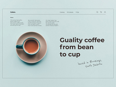 Coffee shop minimal UI coffee coffeeshop design flat minimal swiss type typography ui ux web website
