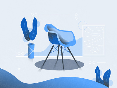 Chair animation art brand branding chair character design download flat graphic icon icons illustration minimal simple texture ui ux vector web