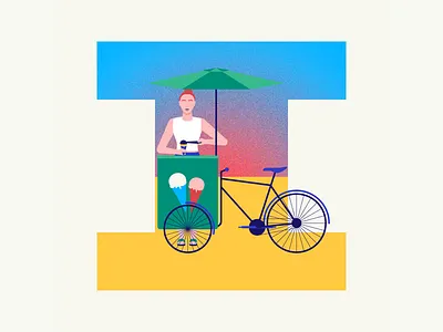 36 days of type | Letter I 36days adobe 36days i 36daysoftype 36daysoftype06 after effects after effects animation animation bike design graphic graphic design ice cream ice cream truck illustration illustrator summer summer vibes typography vector wacom intuos