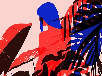 Amazon abstract amazon body composition floral background floral design form girl illustration jungle jungle book laconic leaves lines minimal poster poster a day poster art poster challenge