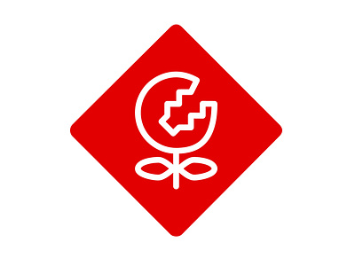 Danger; Mutant carnivorous plants apocalyptic carnivorous plant graphic design icon mutant signage simple vector