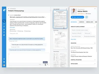Find a Doctor. Questions blue design healthcare ui ux web