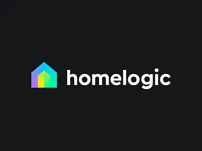Homelogic branding connection data tech technology fresh fresh colors gradient jome line online path