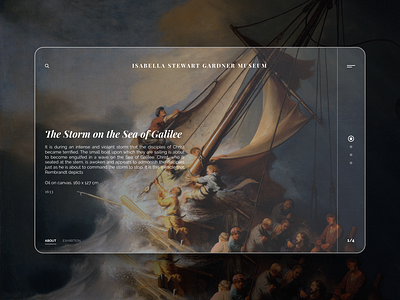 Museum design minimal typography ui ux web website
