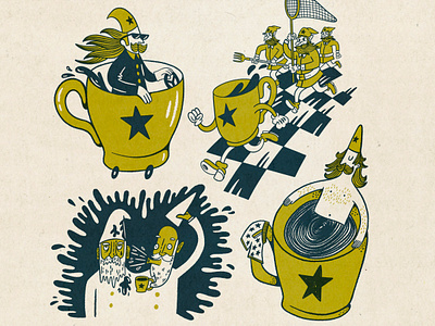 LJ's doodles (oldies but goodies) birthday cafe coffee doodle gnome jello lemon mug shop