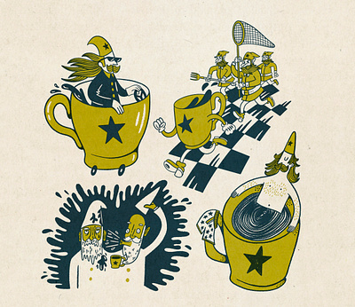 LJ's doodles (oldies but goodies) birthday cafe coffee doodle gnome jello lemon mug shop