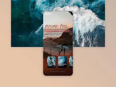 Surfers discover app concept app branding concept app design logo minimal productdesigner trashy script typography ui uiuxdesigner ux waves web