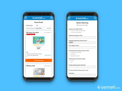 Cermati.com Credit Card Catalog Concept Design for Mobile Web cermati credit card mobile ui ui ux design ui design ux design web