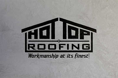 Hot Top Roofing Logo hot top illustration logo art logo design roof roof logo roofer roofer logo roofing roofing logo sanker