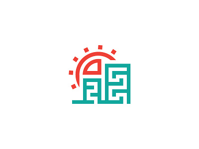 Maze Tours beach hotel logo resort scredeck simple sun tourism tours wellness