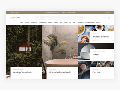 WIP - Karaktär Lifestyle Homepage Exploration clean commerce design e commerce ecommerce home homepage homepage design lifestyle marketplace minimal minimalism shop shopping ui web shop