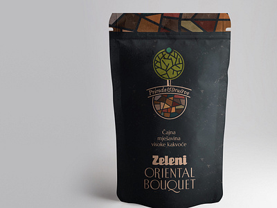 Nature and Society - dark branding graphicdesign illustration packagingdesign tea tea logo tea packaging teadesign