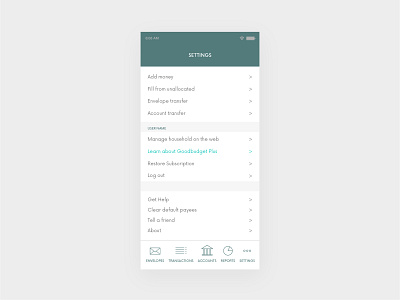 Daily UI Challenge — #007 app daily ui 007 daily ui challange daily ui settings settings ux ui
