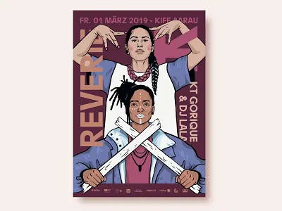 Reverie + KT Gorique abstract album concert concert poster cover digital flat flyer girls graphic design illustration mock up music portrait portrait art poster poster art vector vector artwork