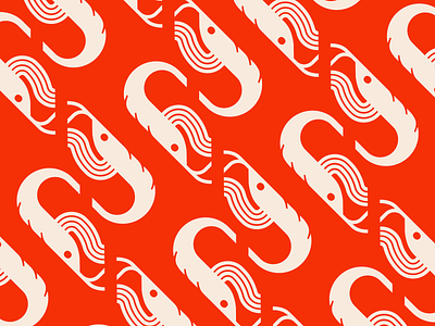 Krill - Pattern Usage animal branding continuous creature fish japanese krill minimal modern nlnet labs pattern sea creature shrimp water