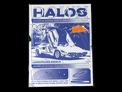 Lamborghini Angels cover art lamborghini music photoshop plastic poster poster art poster collection poster design ripped sticker texture