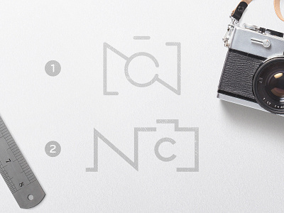 NC + Camera - Logo Proposals @andrepicarra branding camera camera app flash identity lettermark logo logo design logo design concept logotype mark minimal monogram nc sketch symbol symbol icon