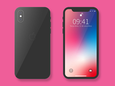 Iphone Flat Design 3d art design flat flat design flat 2.0 illustration iphone 10 mockup design vector
