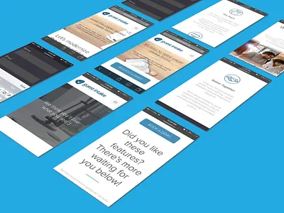 Promotional Mobile Website For Booking Software adaptive booking app branding busines design fiat ideas minimal mobile mobile app mobile app design responsive sketch ui ui ux design us