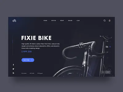 Fixie Bike design illustration plan ui ux vector web