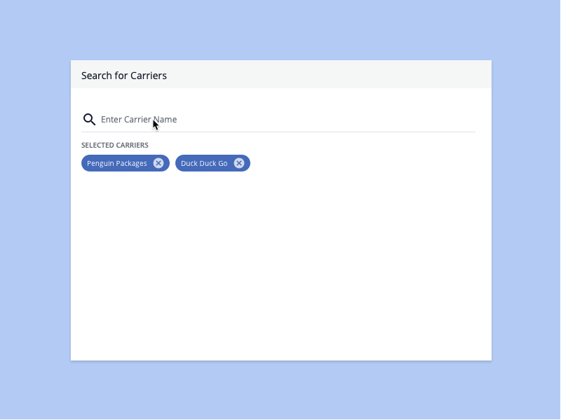 Search for Carriers by Lauren Ruggeri on Dribbble