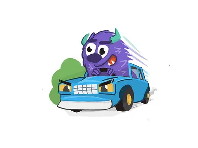 Speeder cartoon charachter design character design doodle illustration ilustration monster
