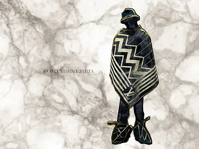 virgil abloh in louis vuitton shawl and plastic bags designer clothing fashion fashion illustration fashion illustrator high fashion illustration line louis vuitton marble marble textures stone streetwear texture