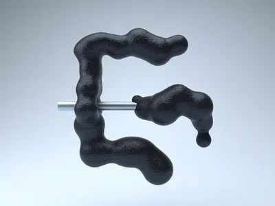36DaysOfType - Letter E 36days e 36daysoftype black blender blender3d dark e fluid ink letter lettering magnet magnetic metaball metal modeling organic procedural procedural texture tar