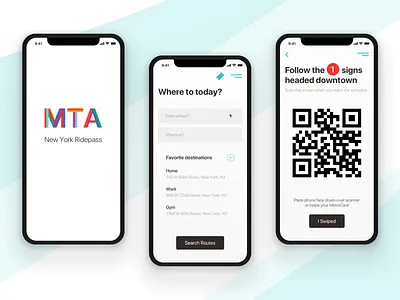 MTA Digital Ticketing App app design fun ios mobile mta new york prototype subway ui