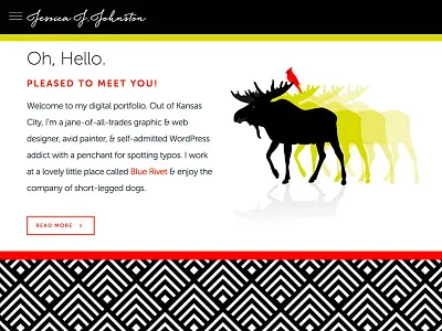 Shot #6317964 designer designer website homepage design intro screen moose portfolio portfolio design wordpress design