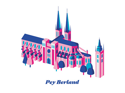 Bordeaux architecture design drawing graphic design graphisme illustration vector