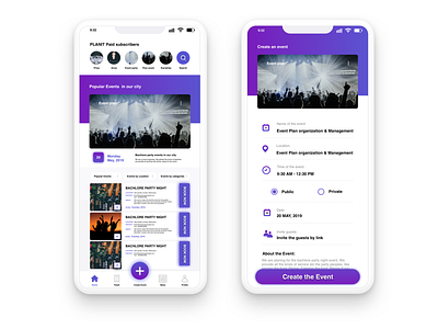Plan It Event App Design event app