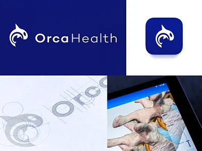Orca Health Rebrand 2 brand branding design health idenity logo mark medical orca type