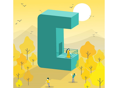 36 Days of Type- C 36 days of type 36daysoftype c adobe adobe creative adobe students artwork artworks digital art graphic design illustration illustration art