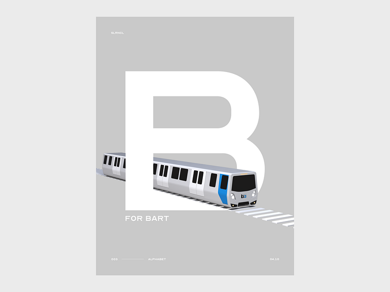 Bart 3d bart bay area commute illustration render transit volume