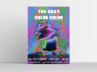 The Chap / Shiko Shiko poster figurative glitch grunge music portrait poster